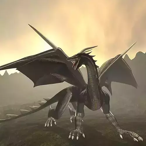 Dragon Rigged and Game Ready Free low-poly 3D model
