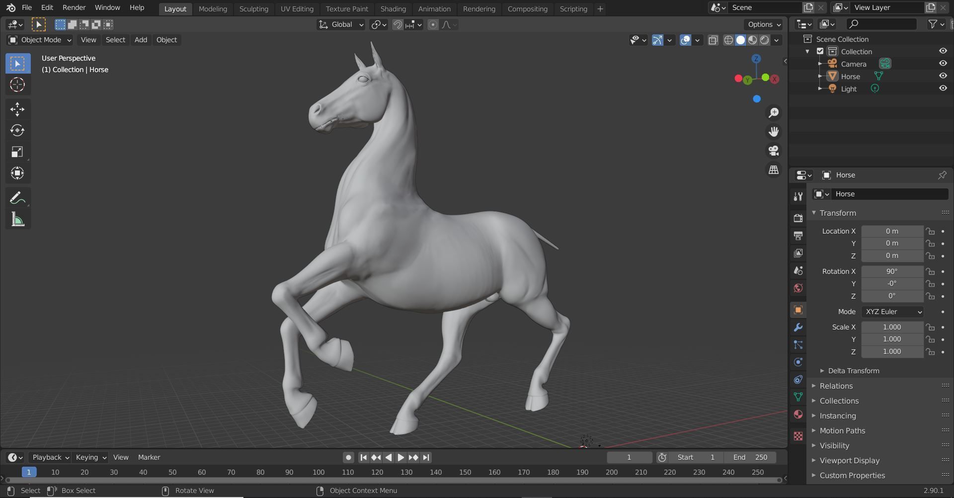 Horse 035 3D print model_15