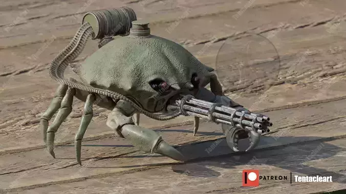 armored crab 3D print model