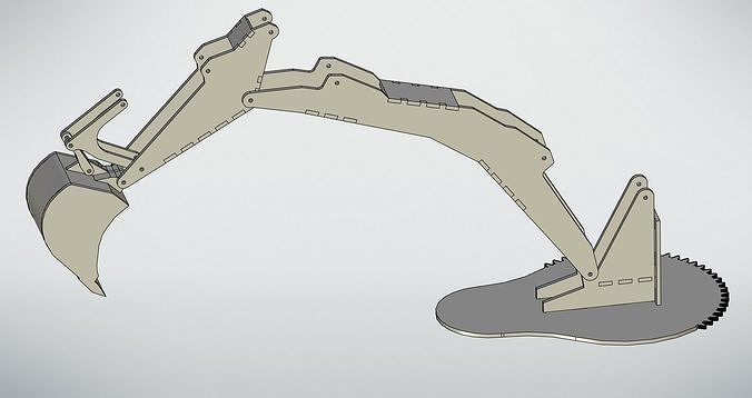 Hydraulic syringe excavator 3D model