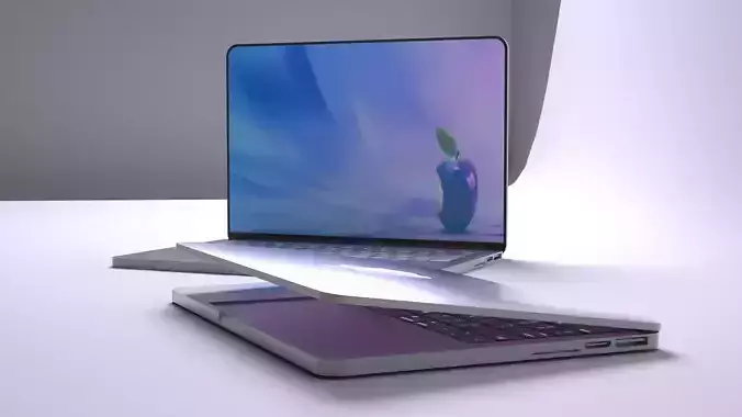 Apple Macbook Pro Laptop in Cinema 4D 