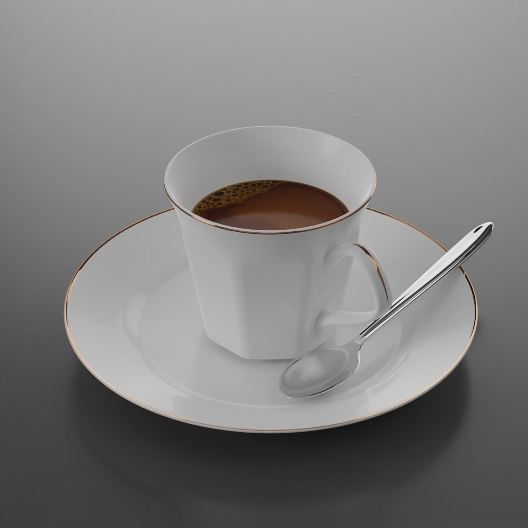 Coffee cup 3D model_1