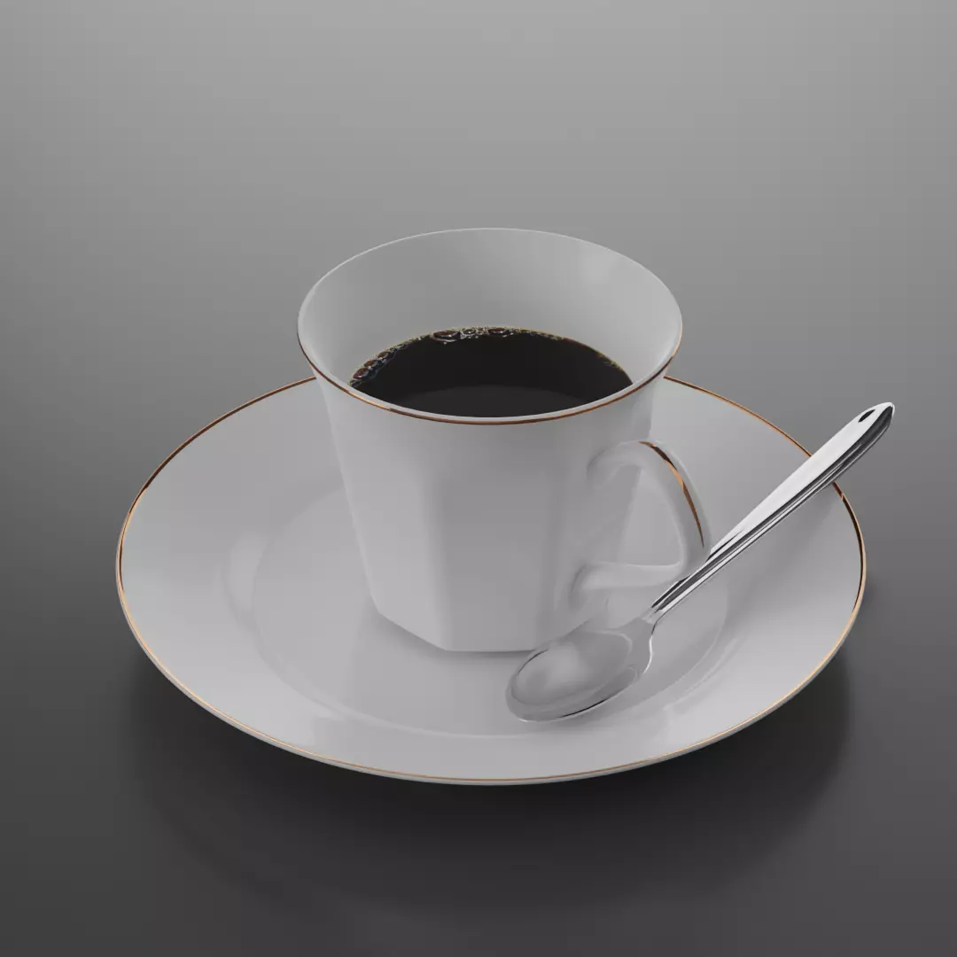 Coffee cup 3D model_0
