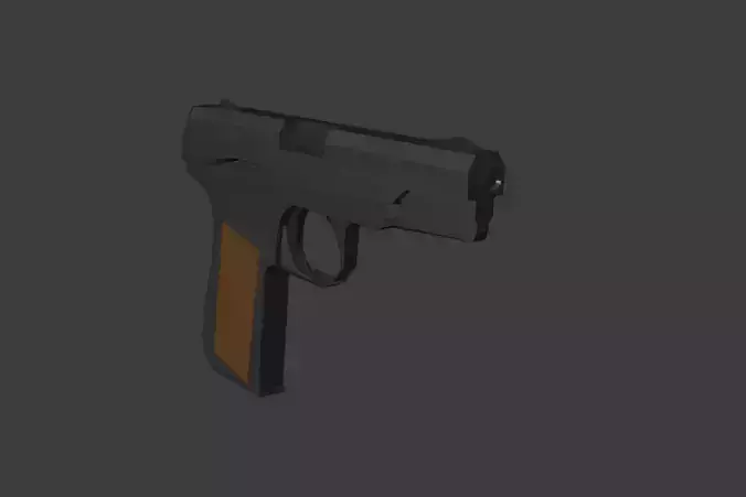 Low Poly Gun Free low-poly 3D model
