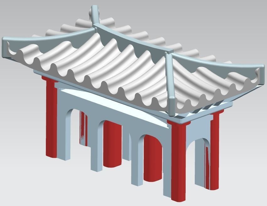 Paldalmun Gate 3D model_3