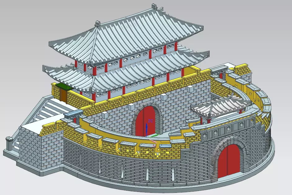Paldalmun Gate 3D model_0