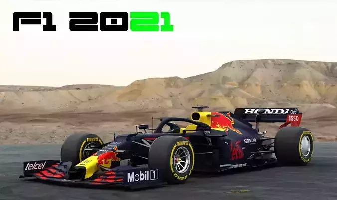 F1 Redbull RB16B Season 2021 Low-poly 3D model