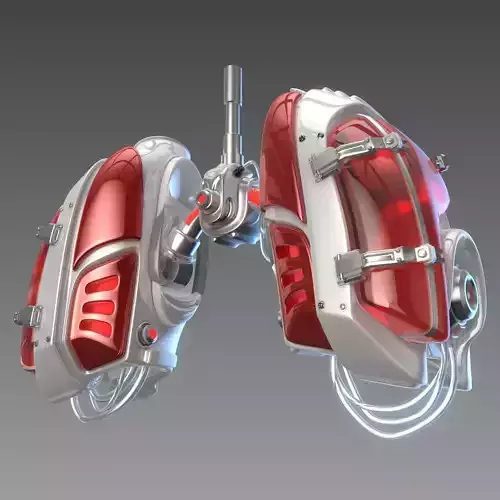 Mechanical lungs concept 3D model