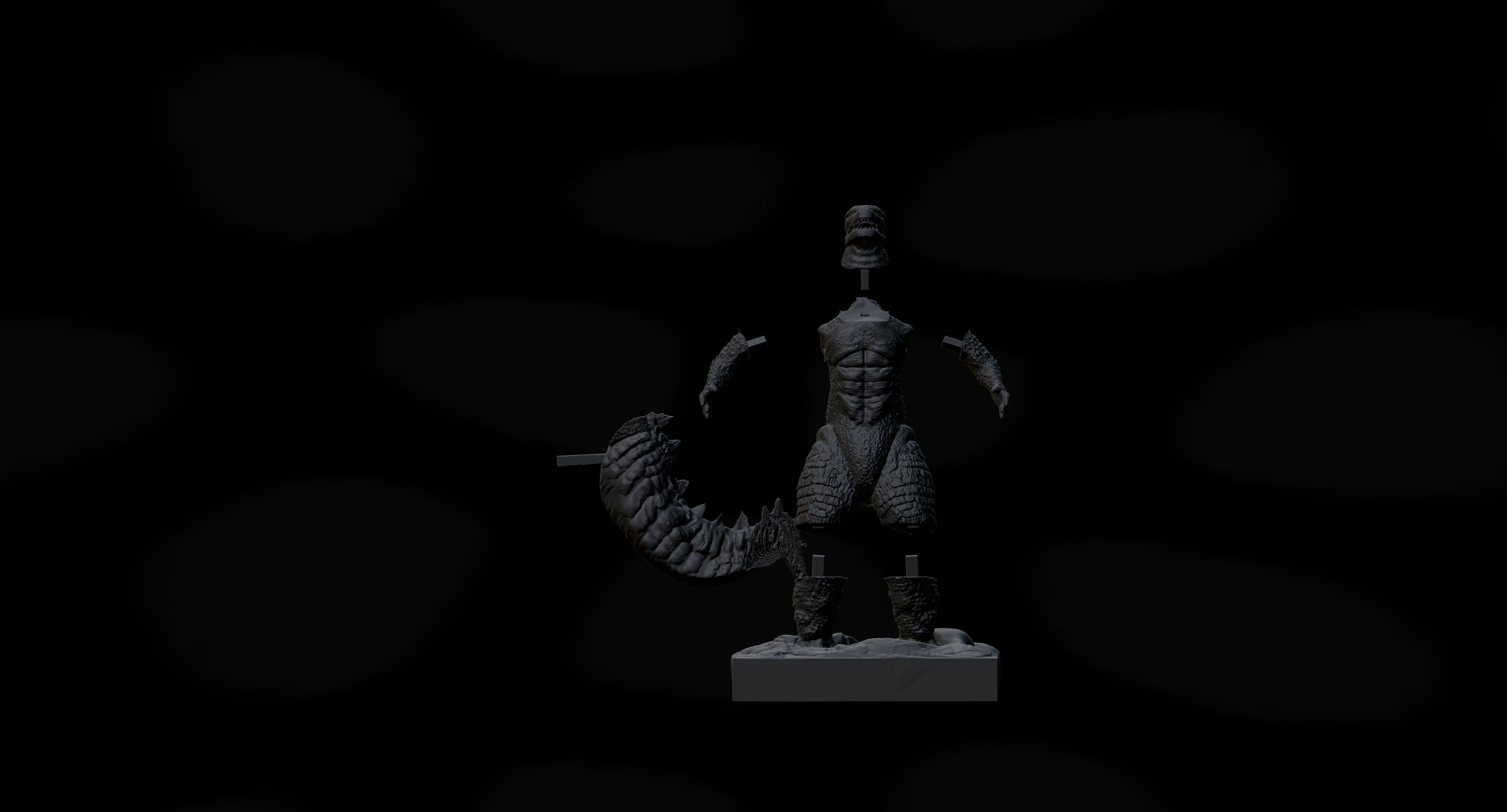 godzilla model for 3d printing 3D print model_2