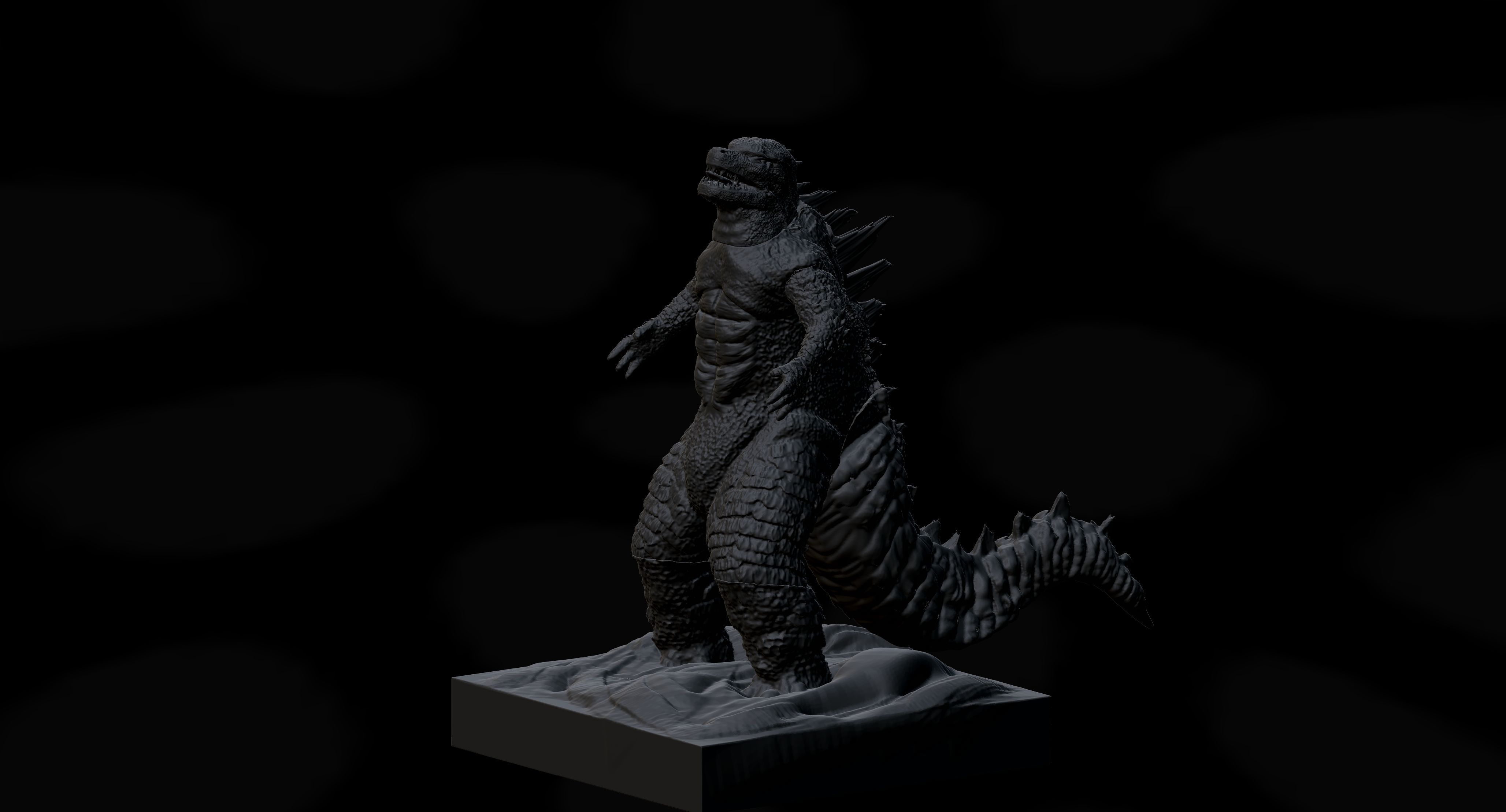 godzilla model for 3d printing 3D print model_1
