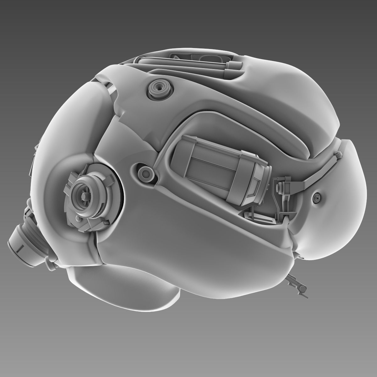 Artificial brain concept 3D model_10
