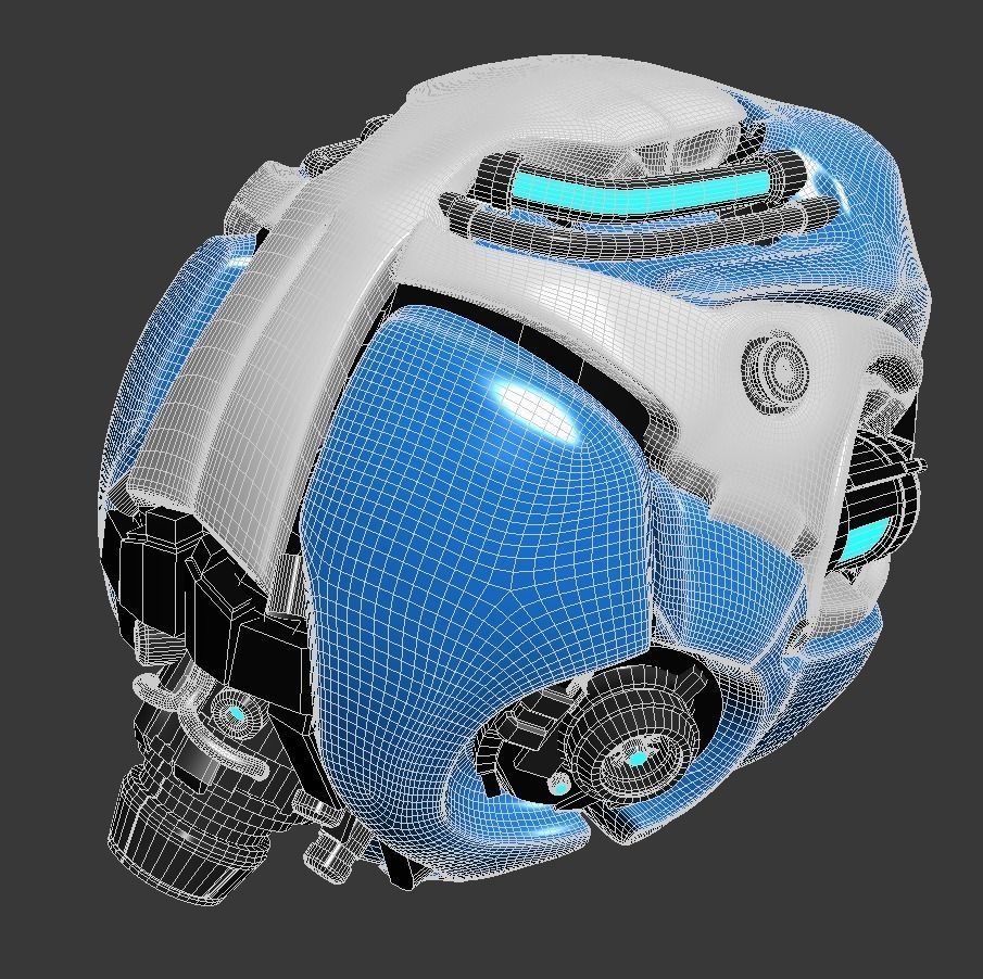Artificial brain concept 3D model_18
