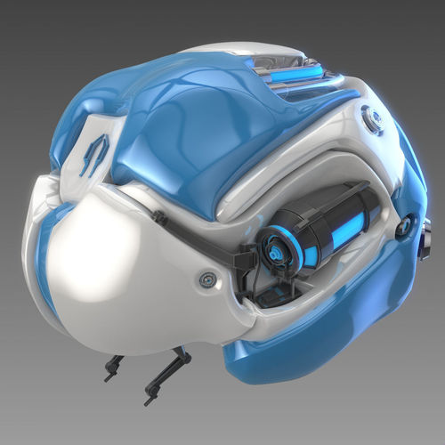 Artificial brain concept 3D model