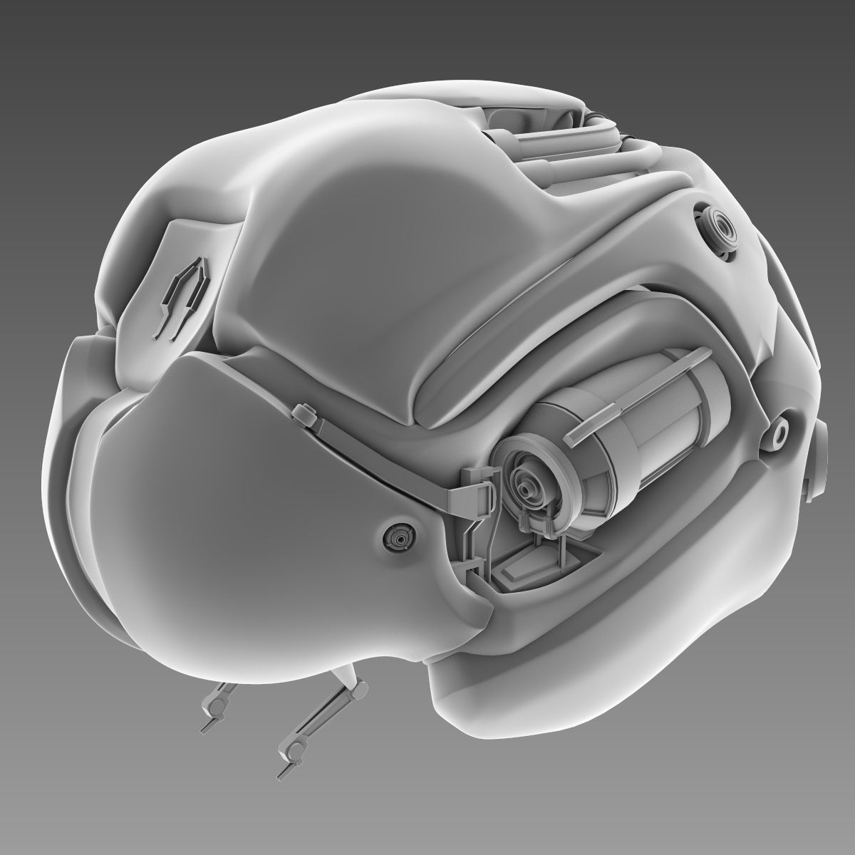 Artificial brain concept 3D model_9