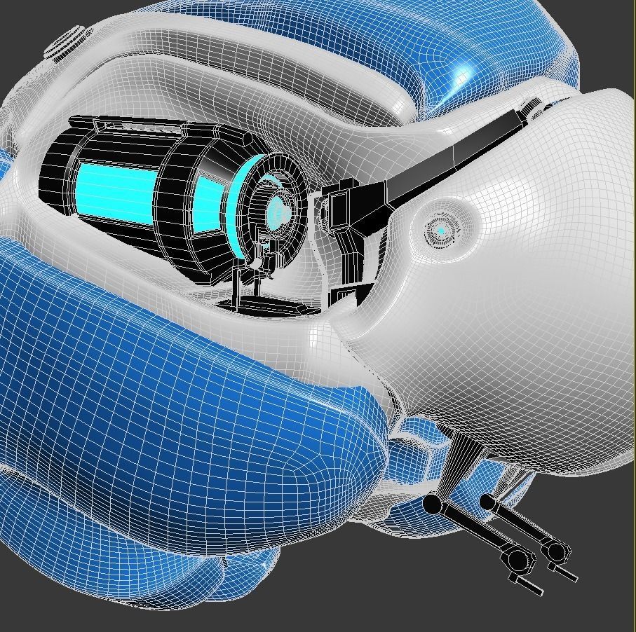 Artificial brain concept 3D model_25