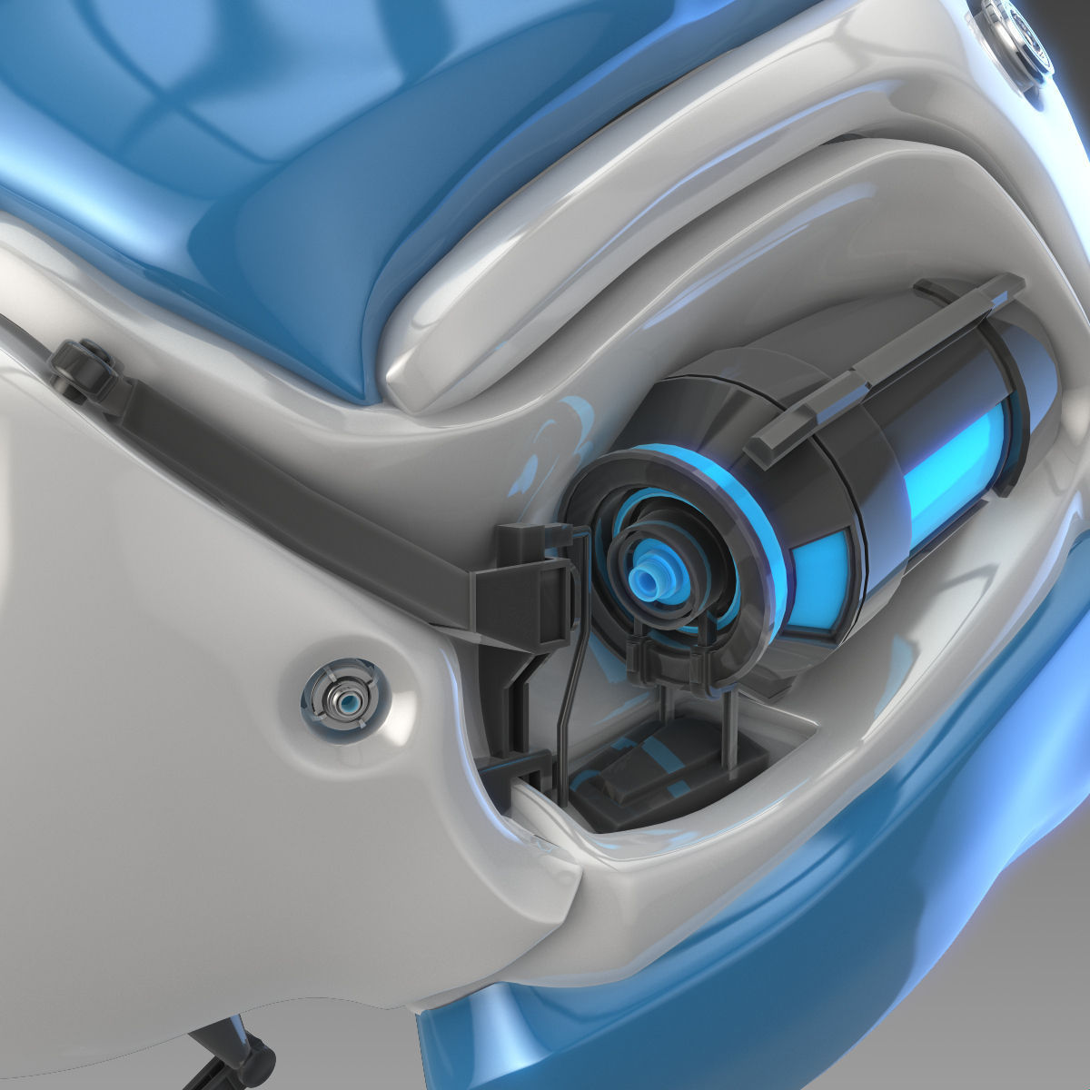 Artificial brain concept 3D model_6