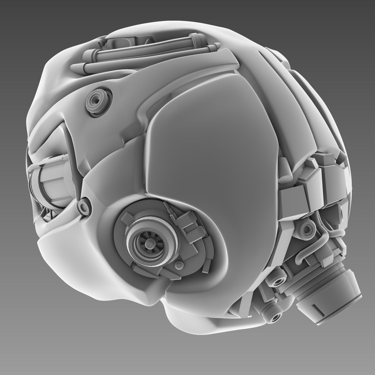 Artificial brain concept 3D model_13