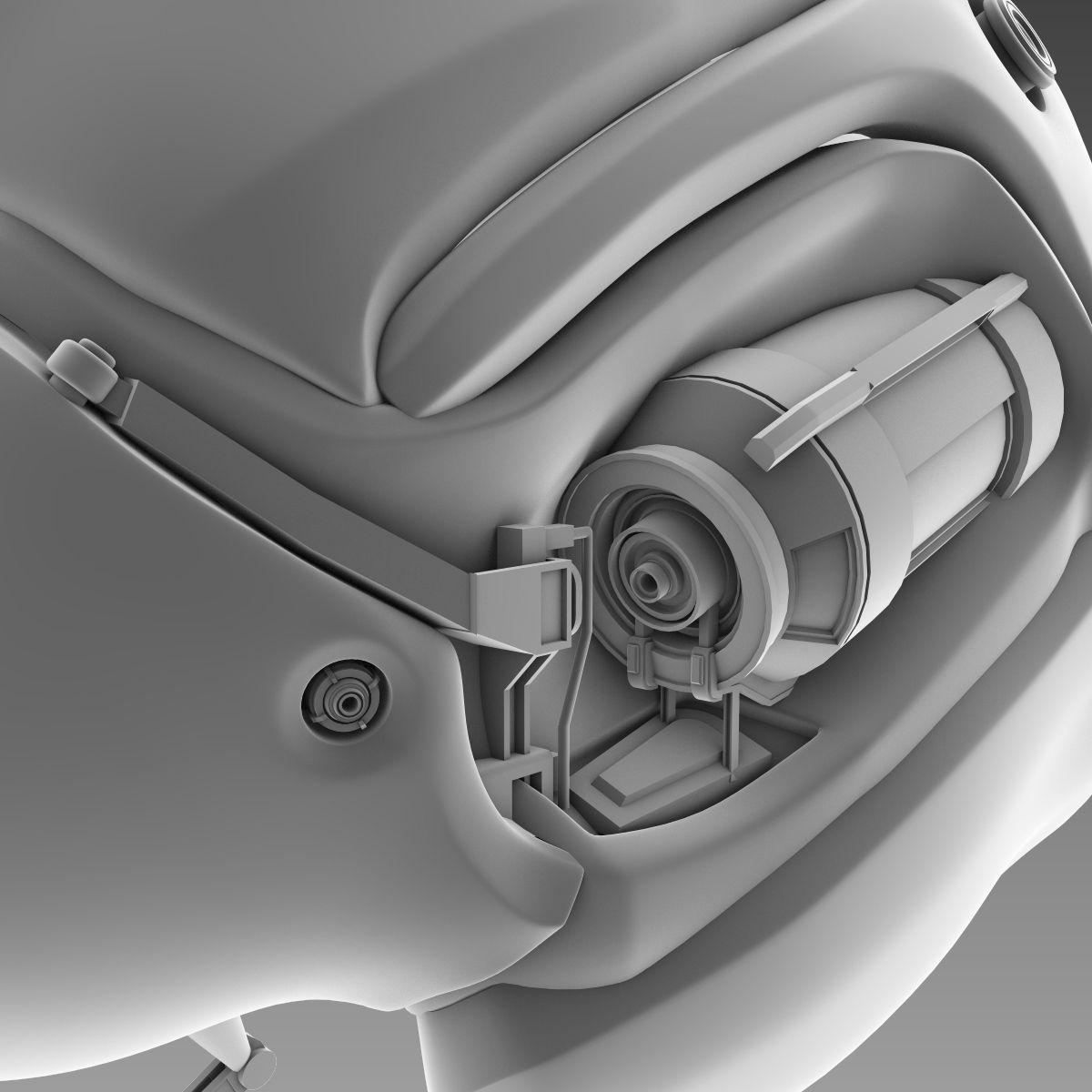 Artificial brain concept 3D model_16