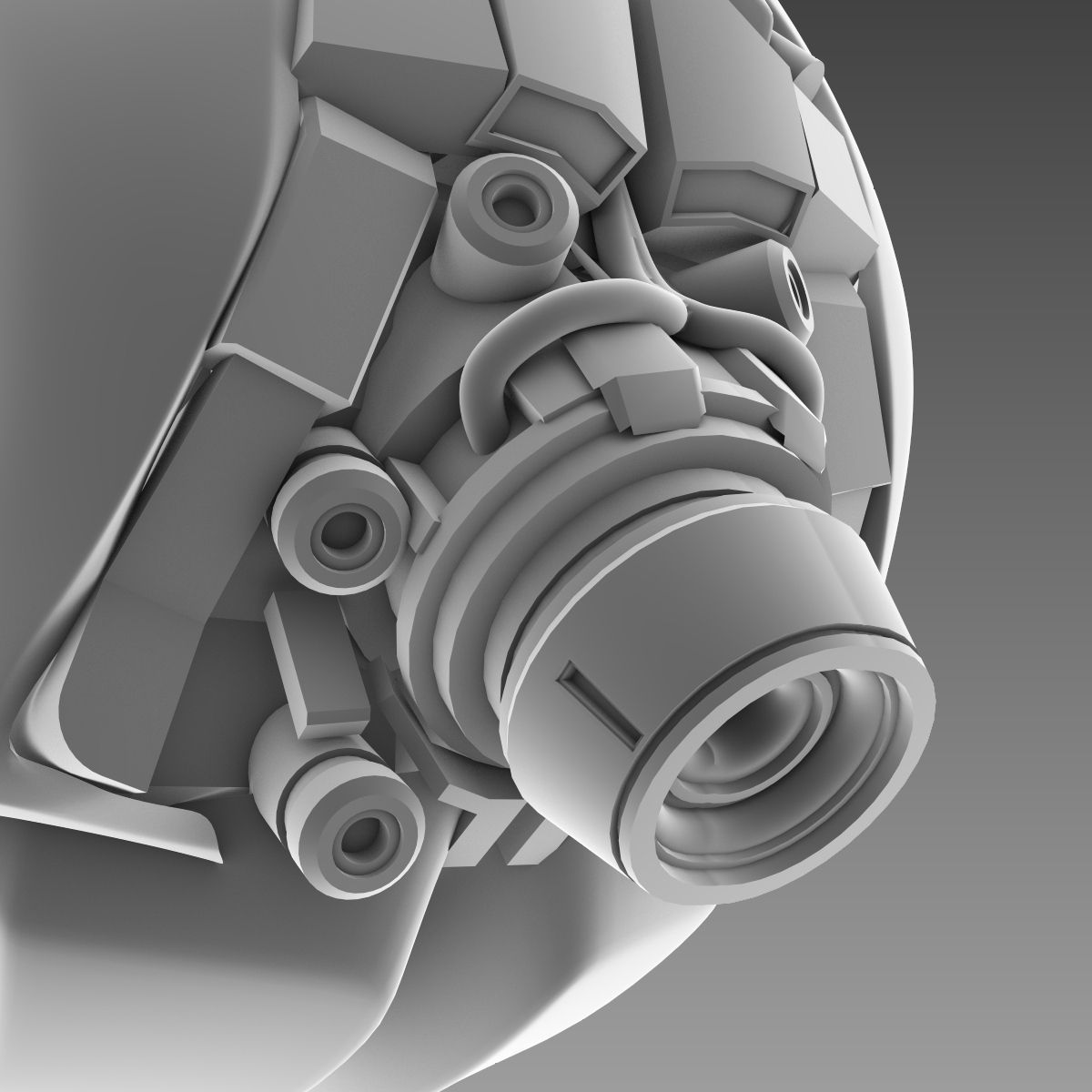 Artificial brain concept 3D model_14