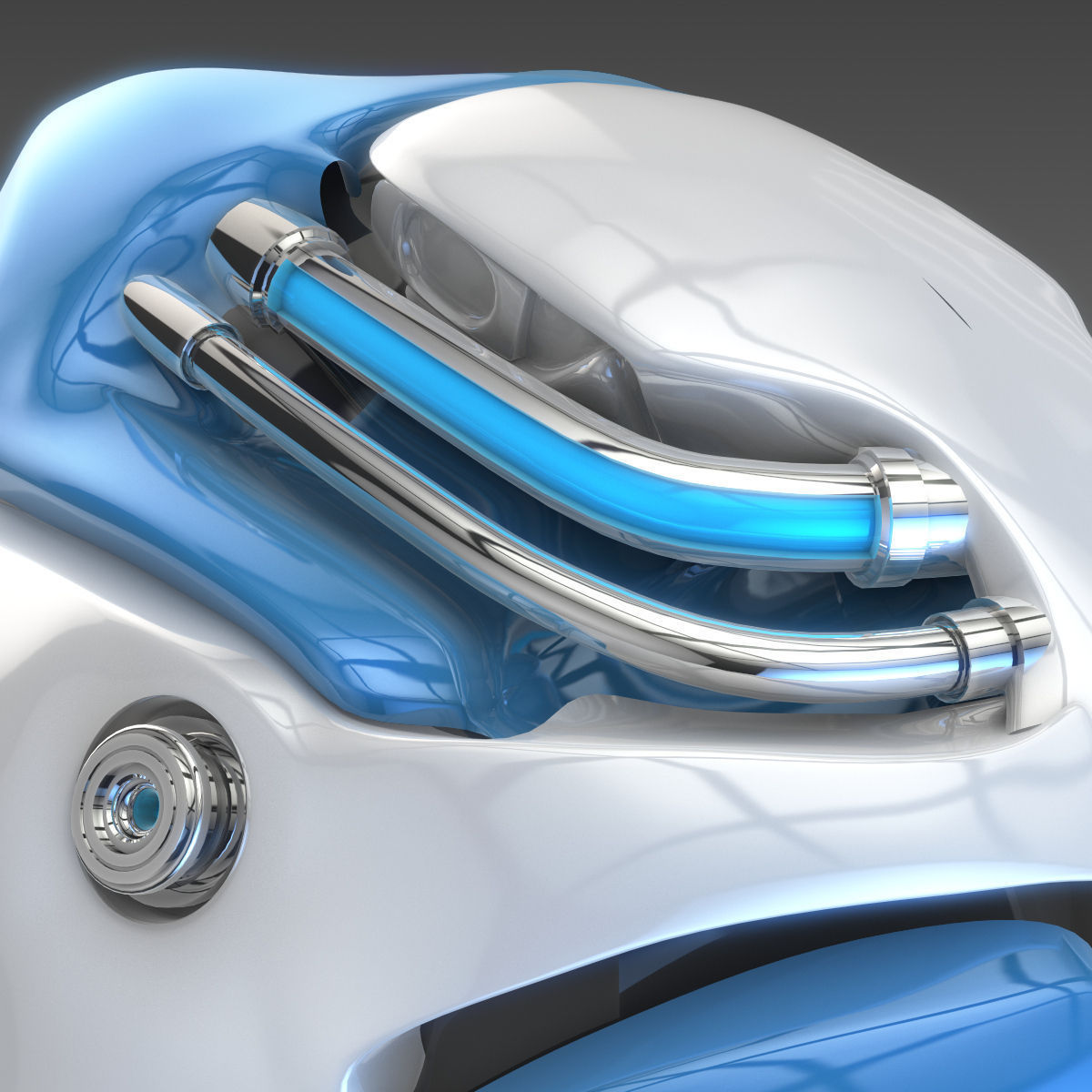 Artificial brain concept 3D model_7