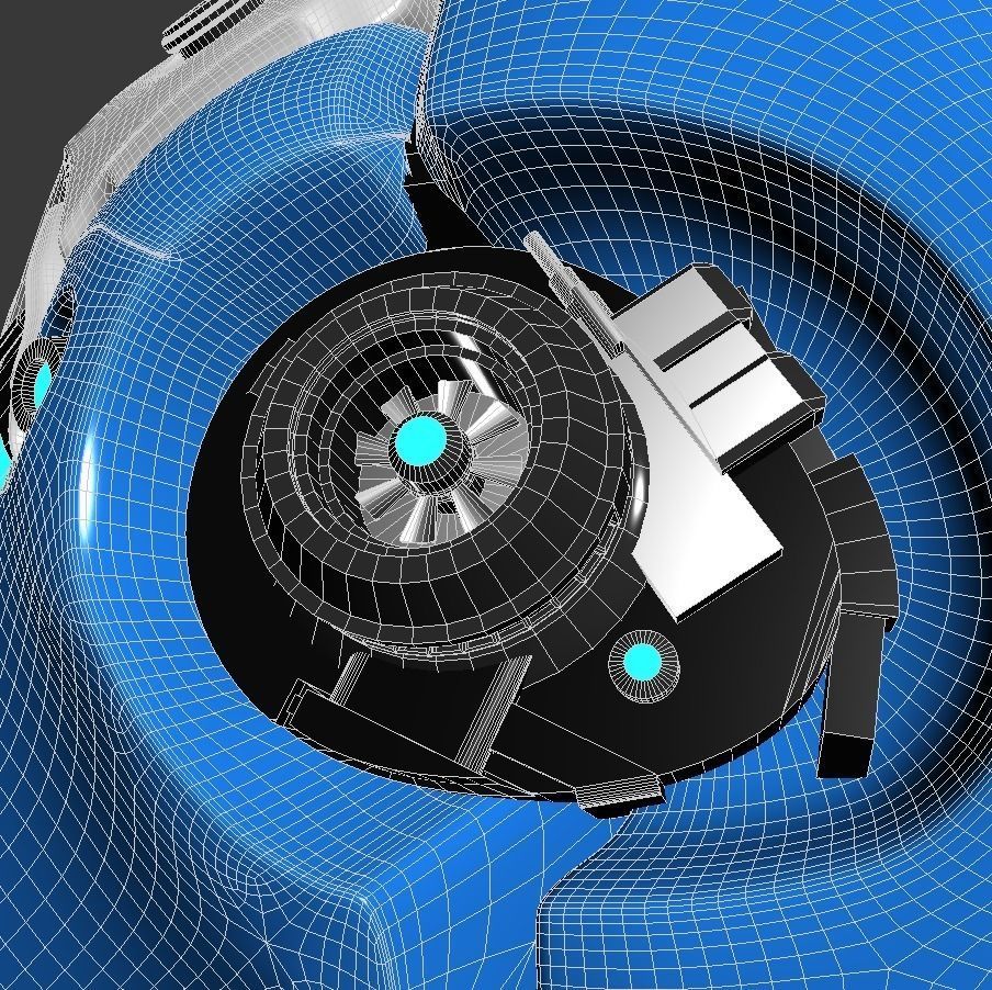 Artificial brain concept 3D model_23