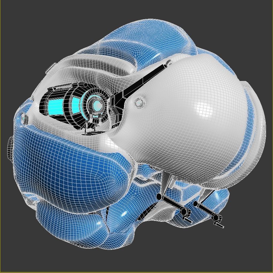 Artificial brain concept 3D model_20