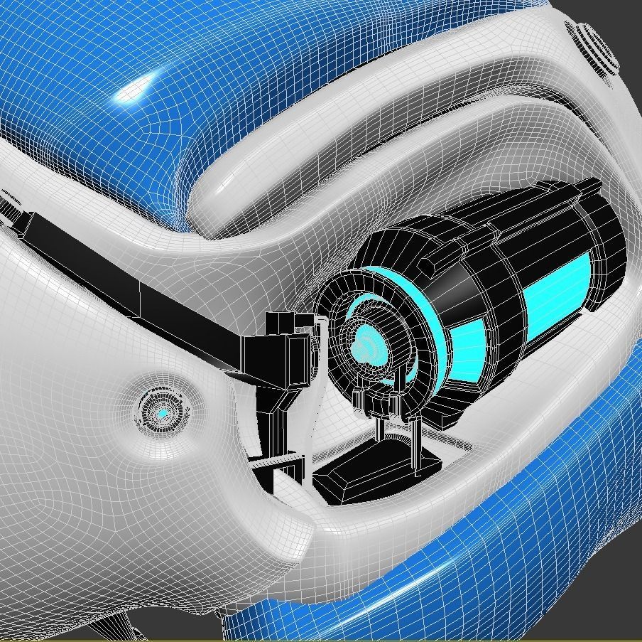 Artificial brain concept 3D model_22