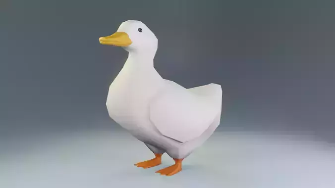 Low Poly Duck 3D Model Low-poly 3D model