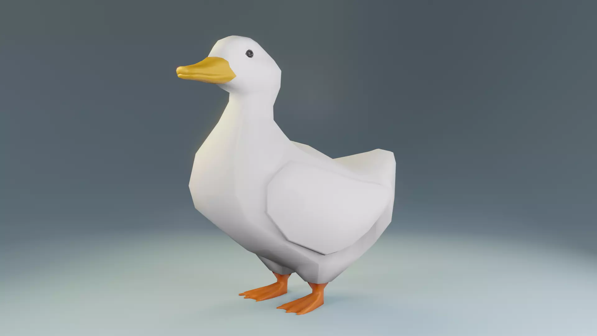 Low Poly Duck 3D Model Low-poly 3D model_0