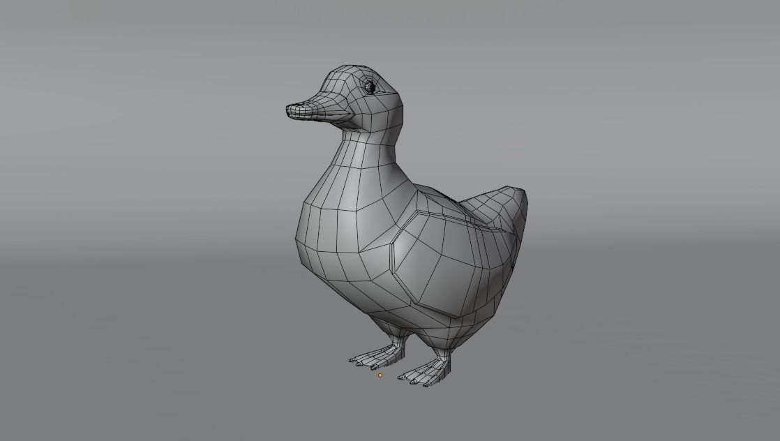 Low Poly Duck 3D Model Low-poly 3D model_7