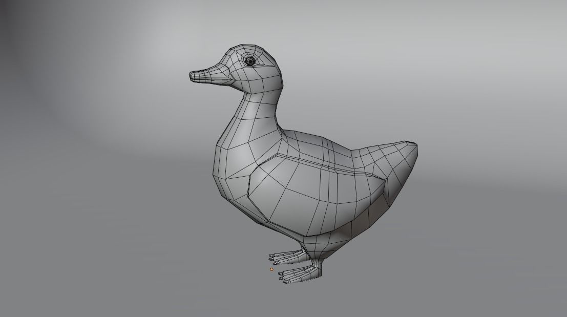 Low Poly Duck 3D Model Low-poly 3D model_6