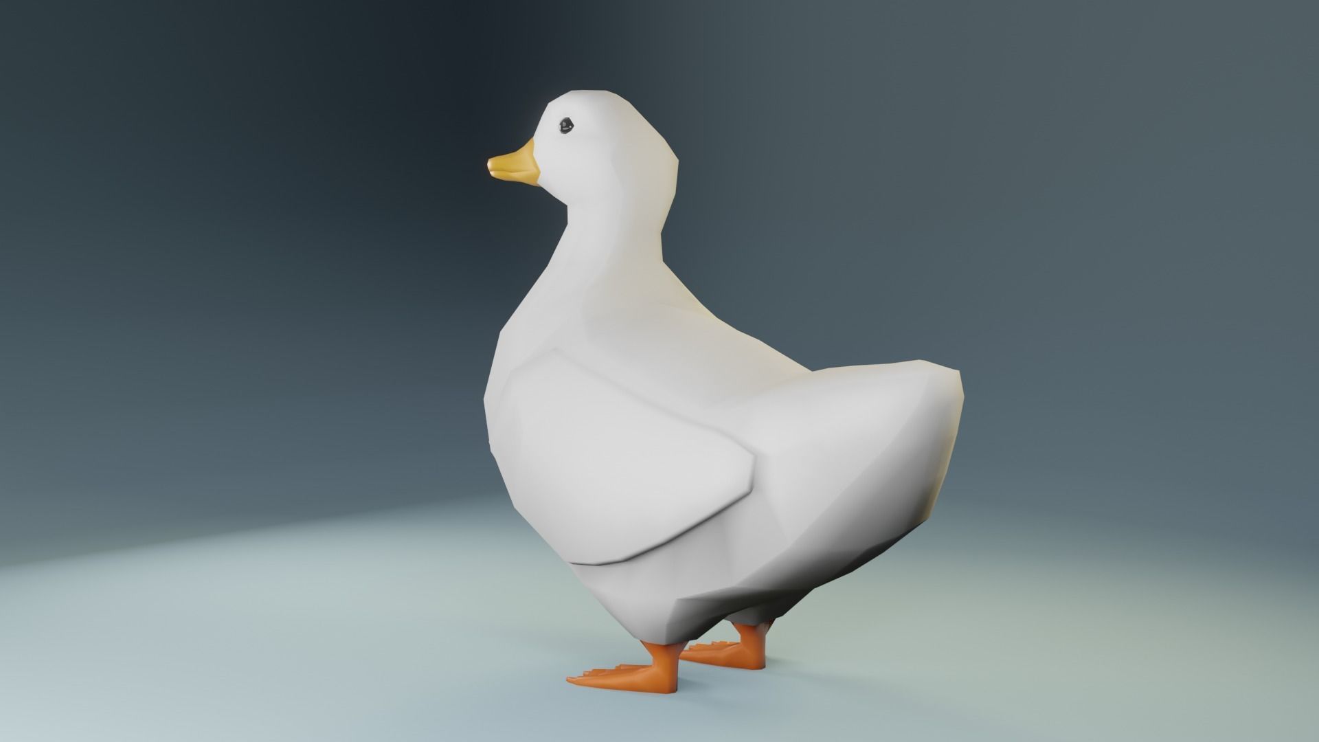 Low Poly Duck 3D Model Low-poly 3D model_4