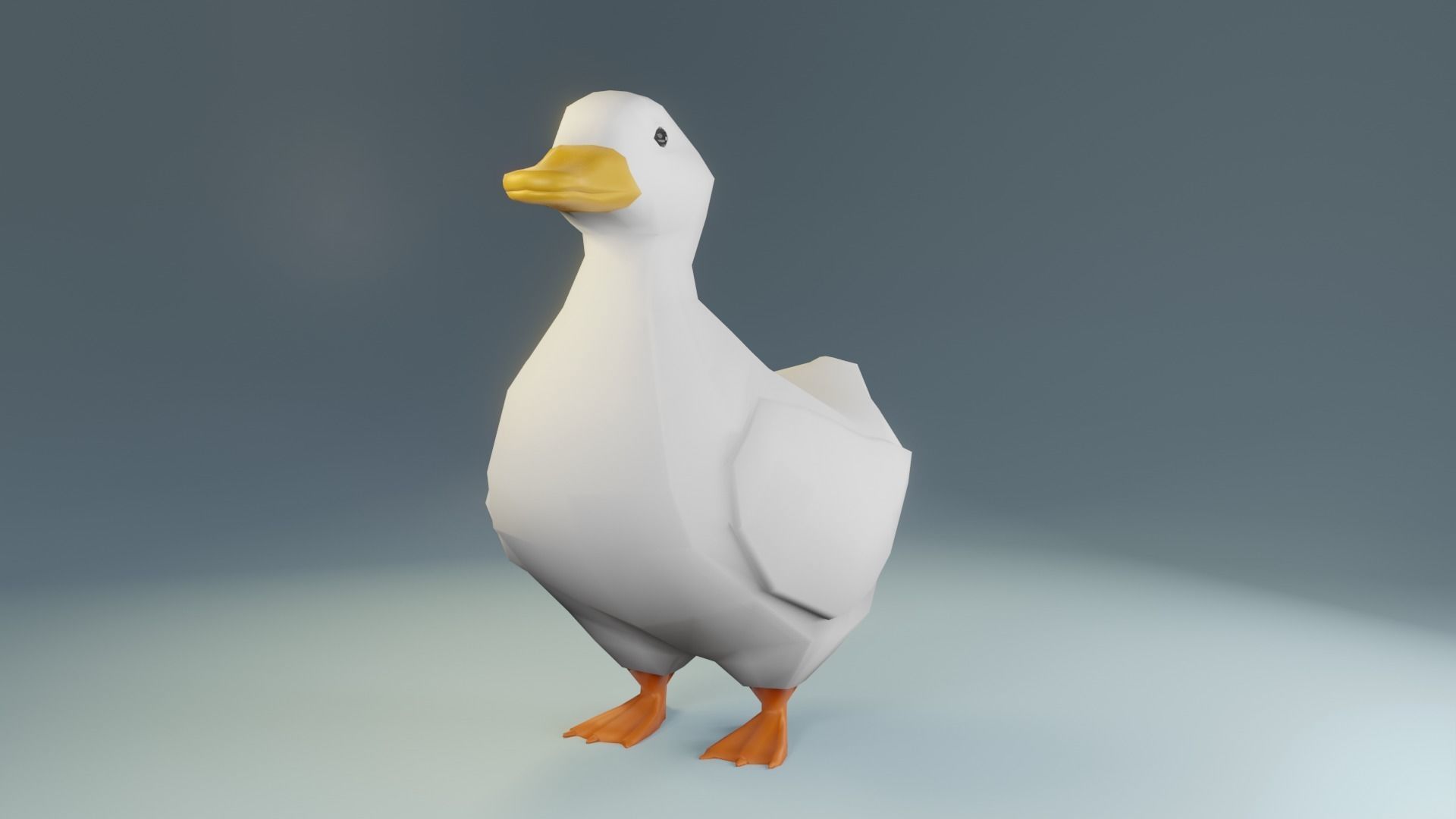 Low Poly Duck 3D Model Low-poly 3D model_2