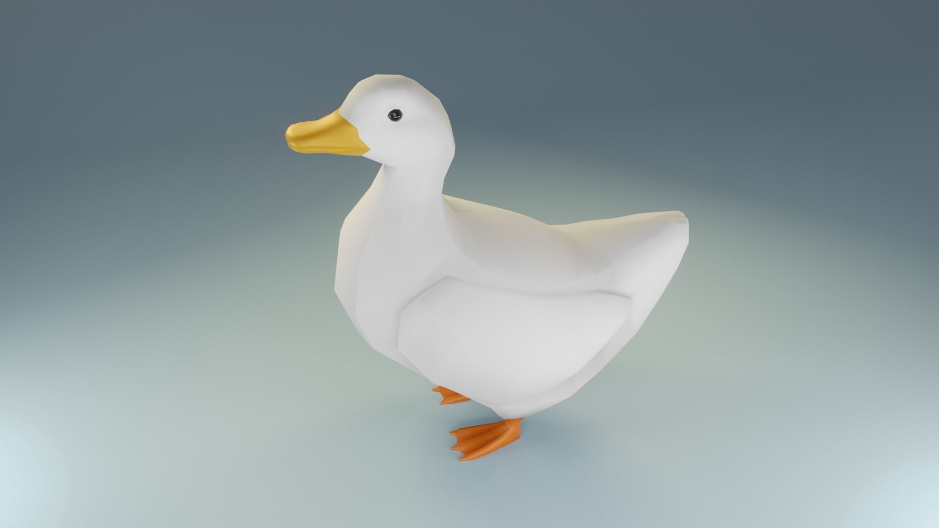 Low Poly Duck 3D Model Low-poly 3D model_3