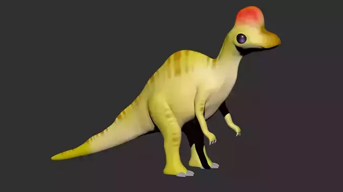 Corythosaurus Cartoon Dinosaur for 3D Print