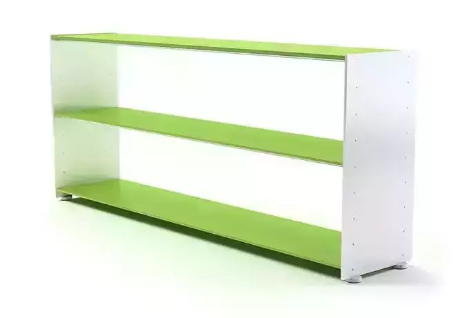 Modular Shelf   Book Shelf With Bright Green Shelving