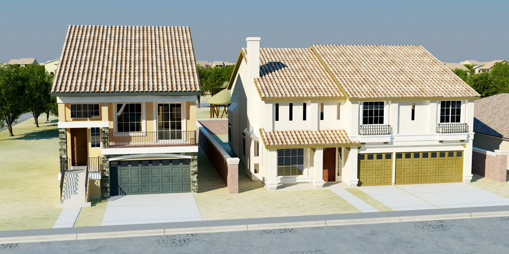 NEIGHBORHOOD 1100 HOUSES 3D model_7