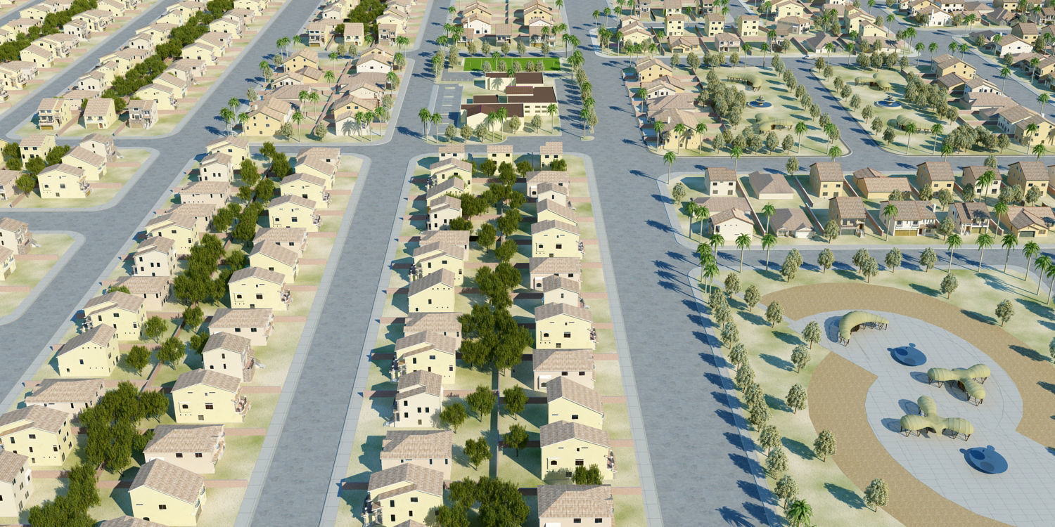 NEIGHBORHOOD 1100 HOUSES 3D model_10