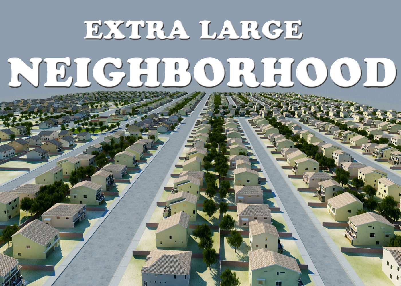 NEIGHBORHOOD 1100 HOUSES 3D model_6
