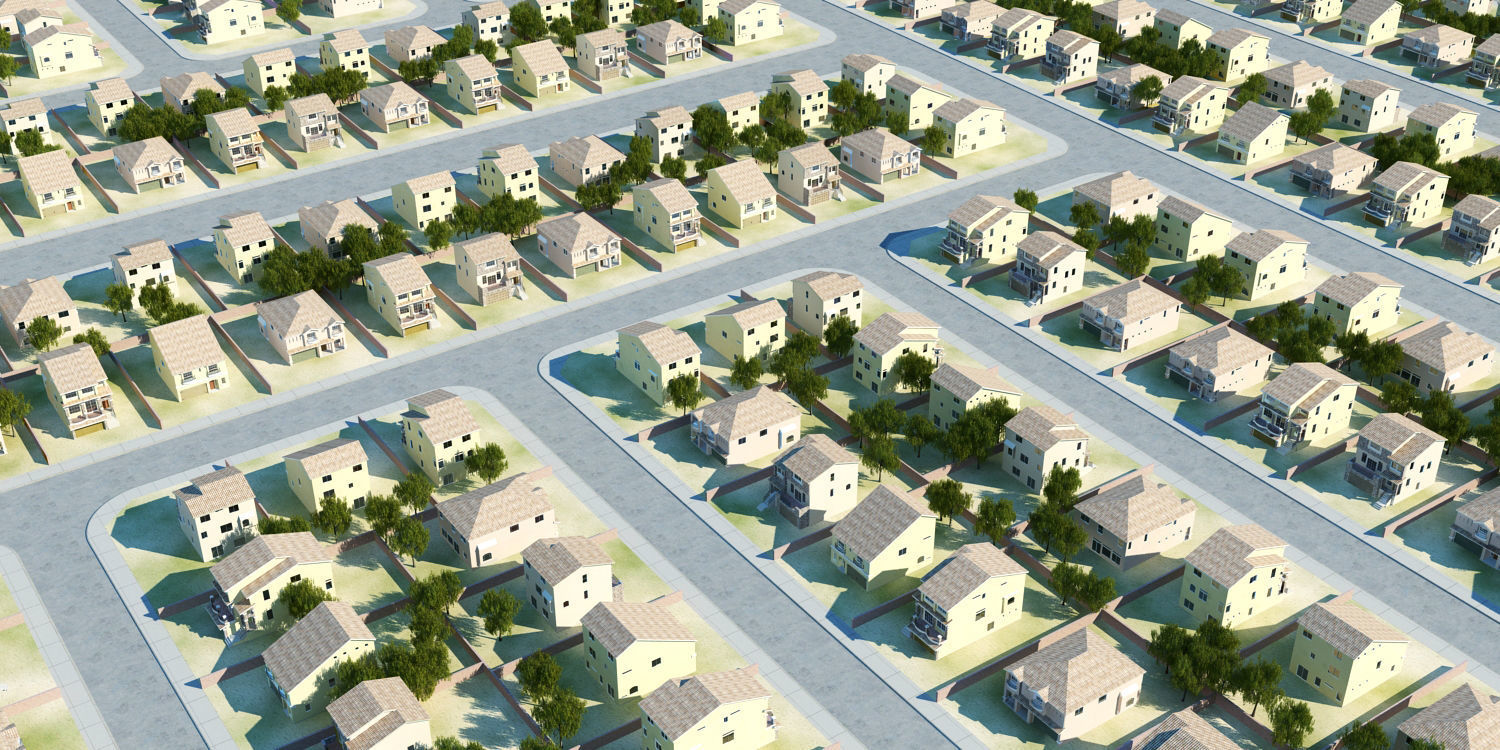 NEIGHBORHOOD 1100 HOUSES 3D model_9
