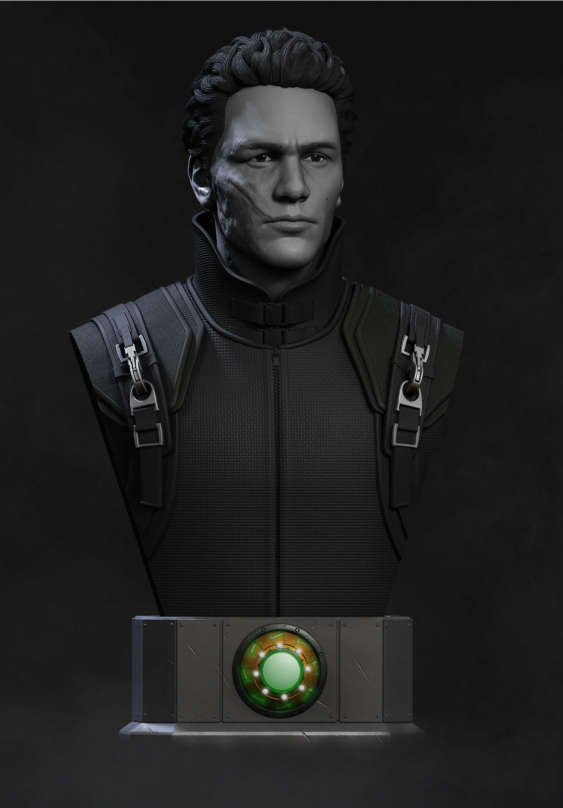 Harry Osborn Green Goblin Bust 3D print model_3