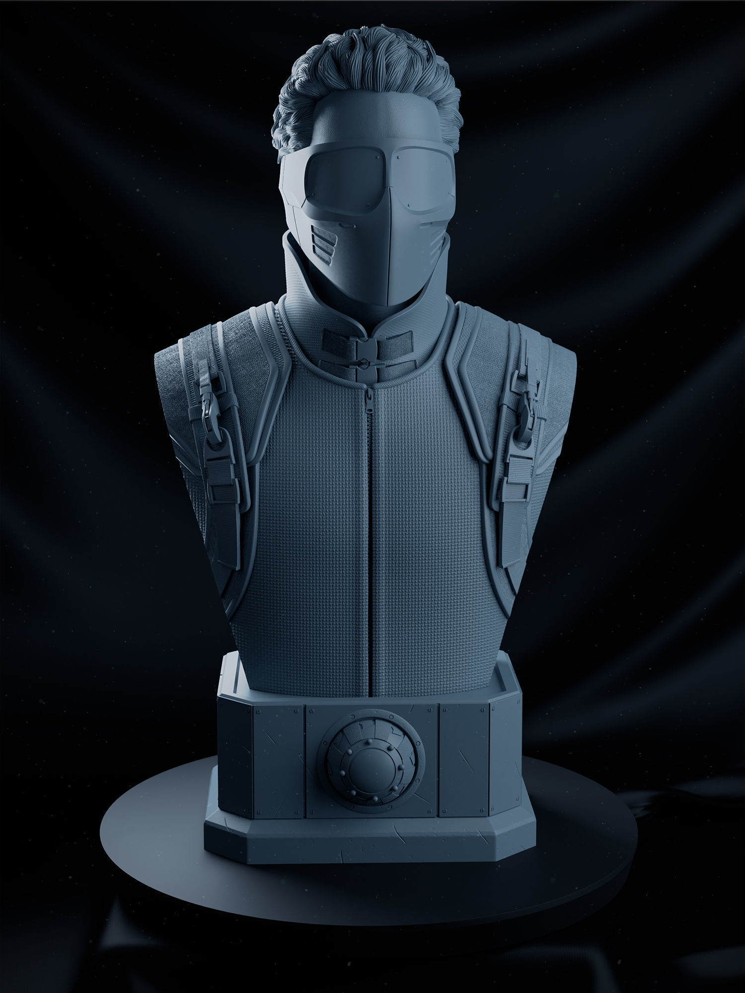 Harry Osborn Green Goblin Bust 3D print model_9