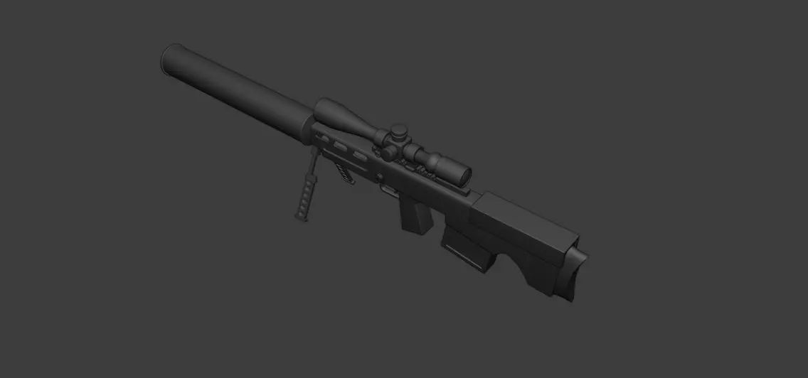 Sniper rifle VKS VSSK Exhaust 3D model