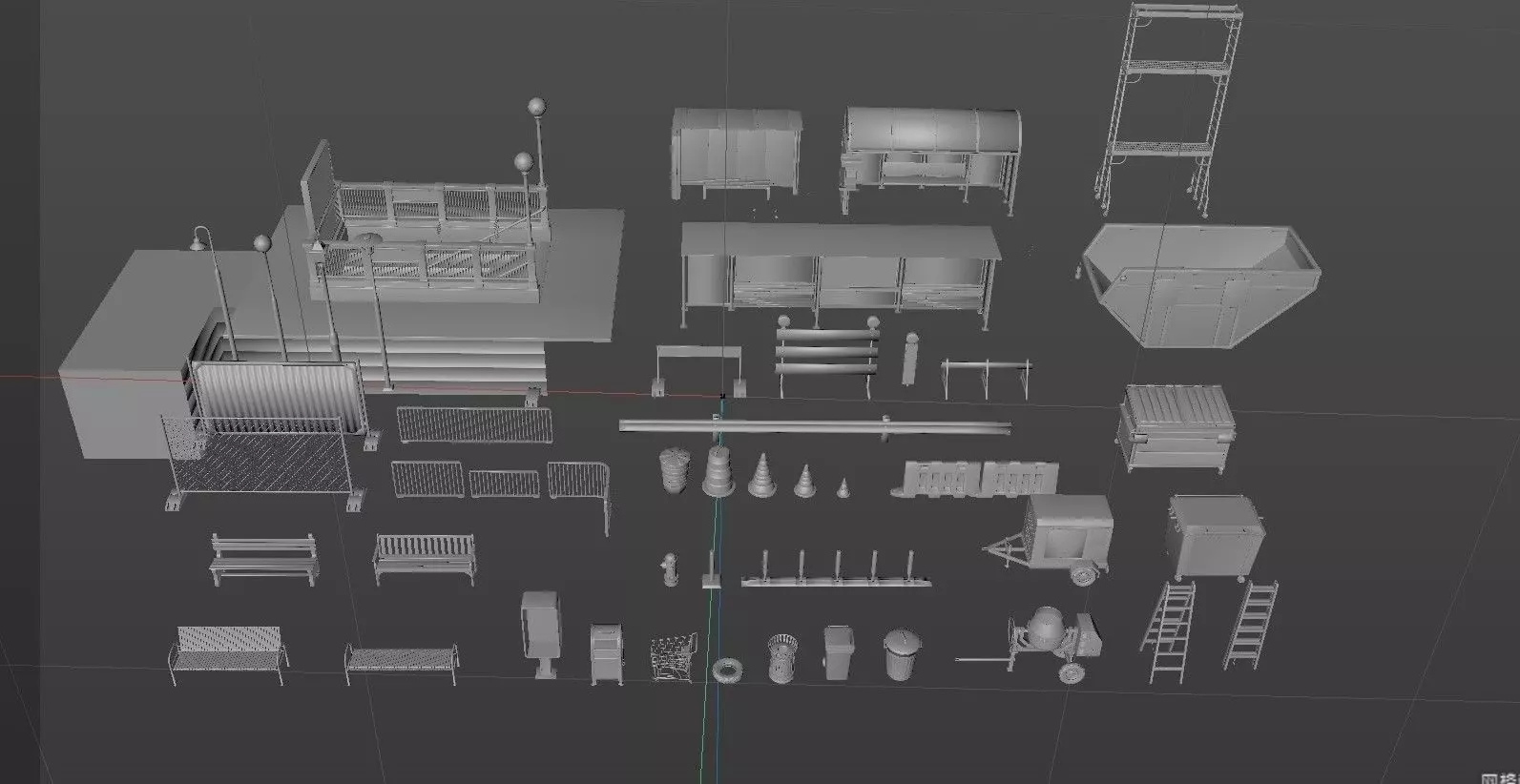 StreetSide items in factory Free 3D model