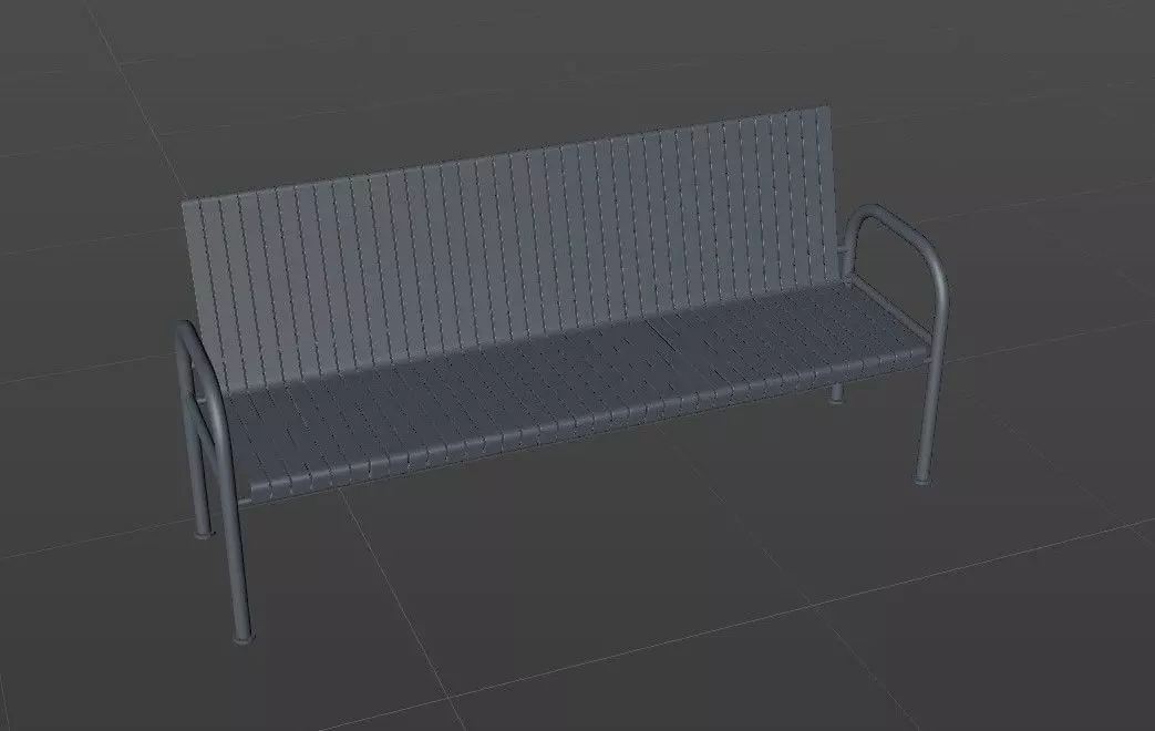 Street bench Free 3D model