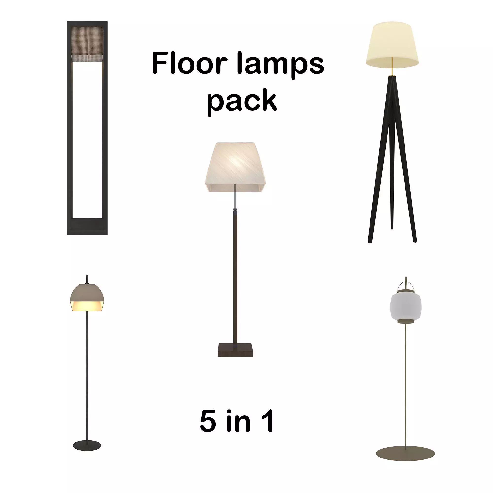 Floor Lamps Pack Armani Casa 3D model_0