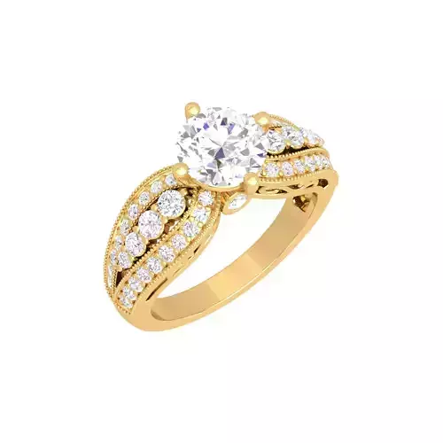 Solitaire Ring 3D Print Model