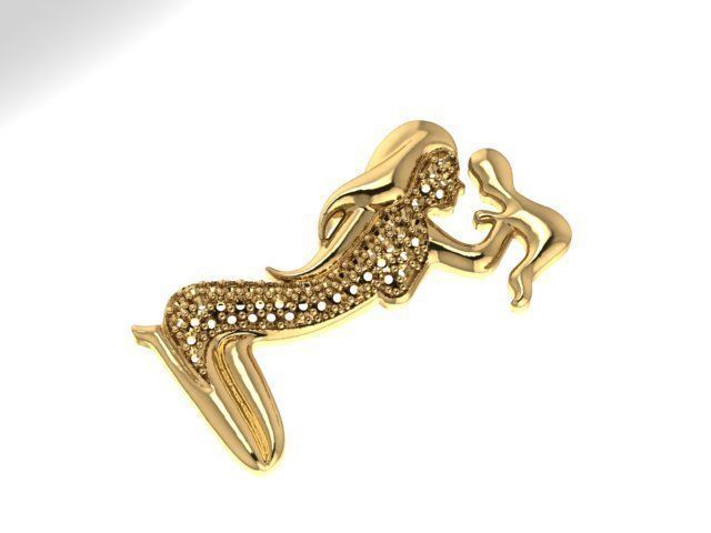 pendant mother 3D print model_2