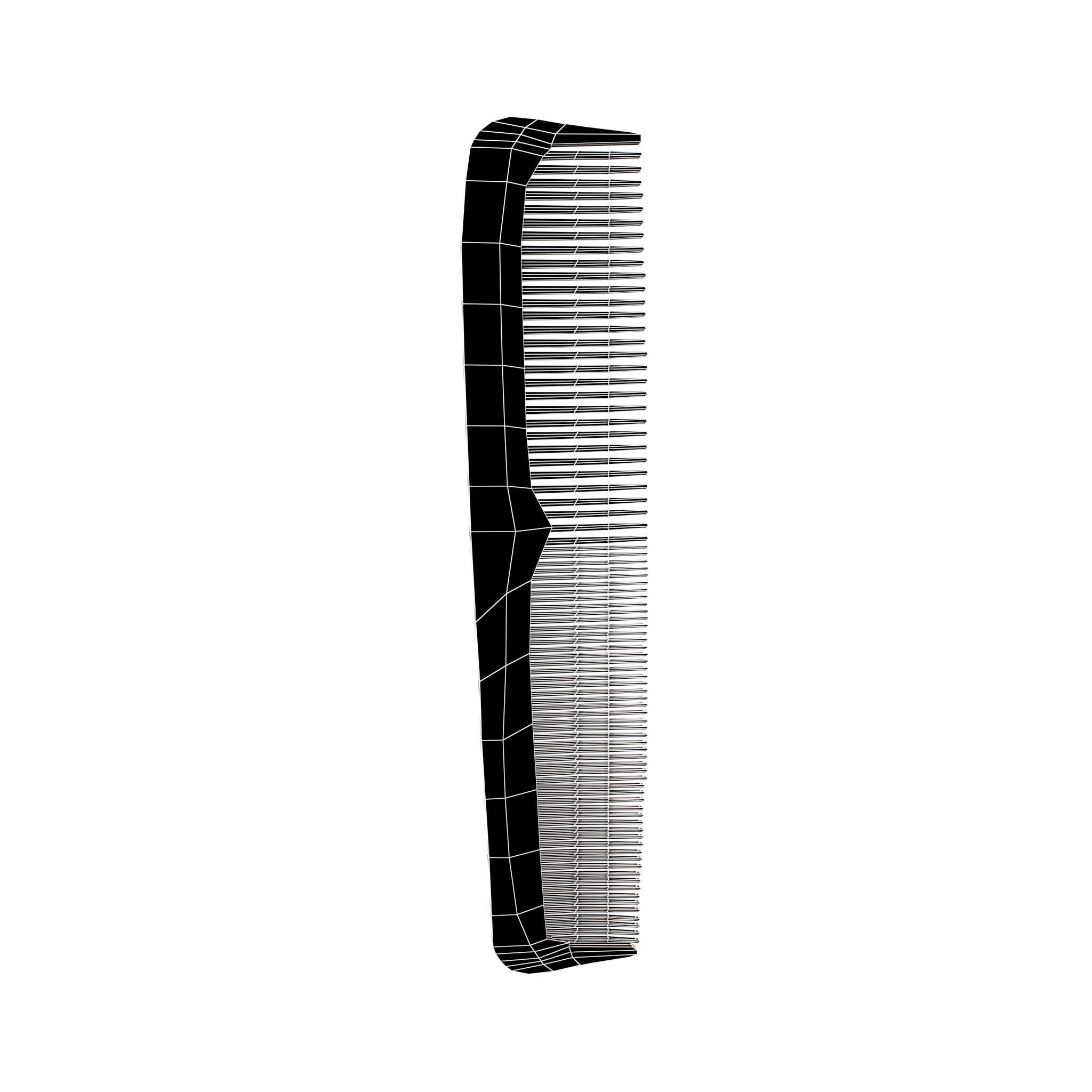Hair Combs v2 001 Low-poly 3D model_5