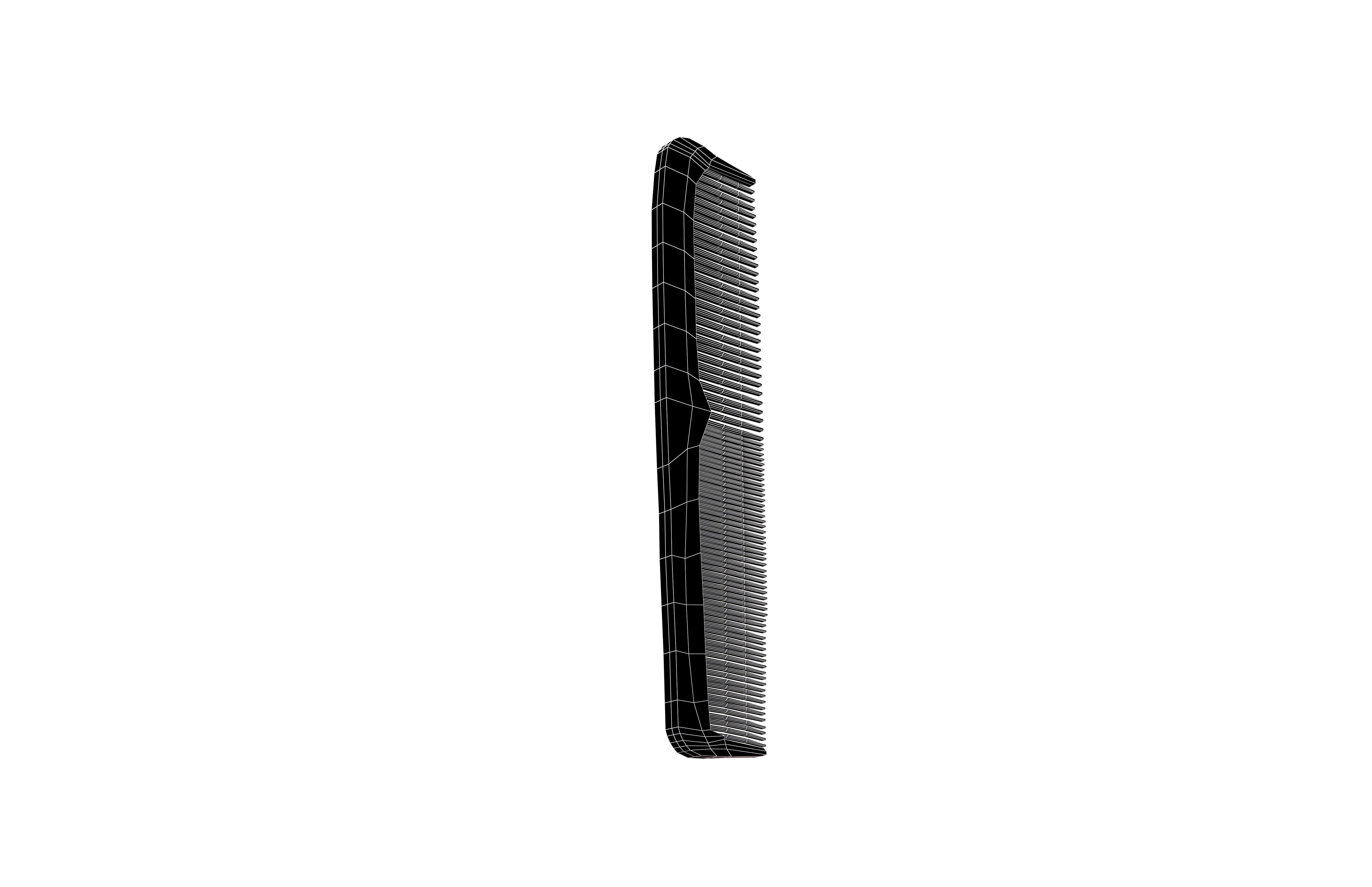 Hair Combs v2 004 Low-poly 3D model_8